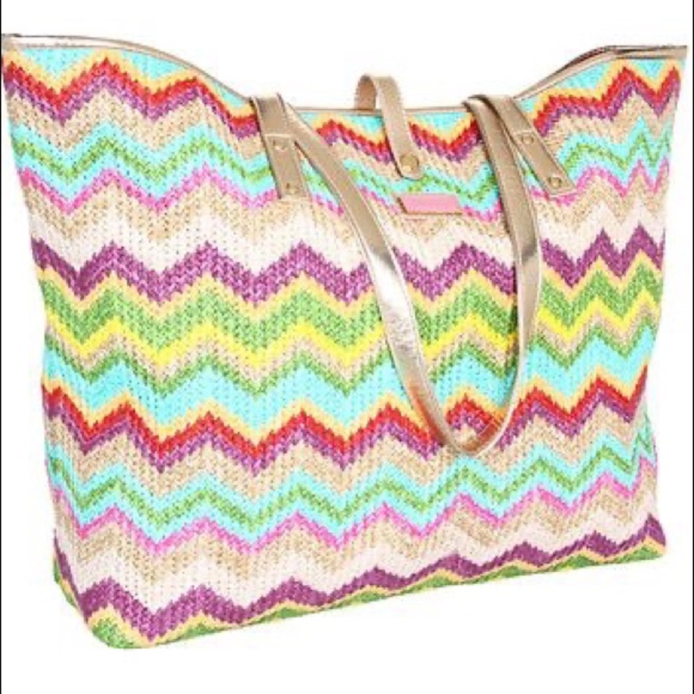 Lily Pulitzer Spring Fling Multi Straw Tote